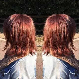 ミディアム カラー 🐝肥田 しょーと🐝のヘアスタイル