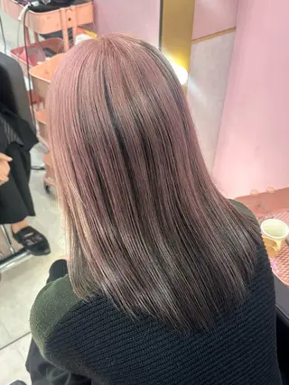 セミロング カラー ブリーチ指名 No.1🦋KOKIのヘアスタイル