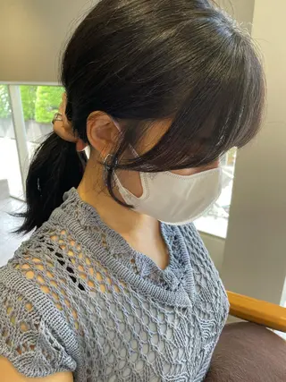 ミディアム カラー 韓国風/オシャレ /縮毛矯正/滝口琴未のヘアスタイル