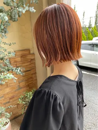 ショート カラー 韓国ボブ👩🇰🇷 小野絢未のヘアスタイル