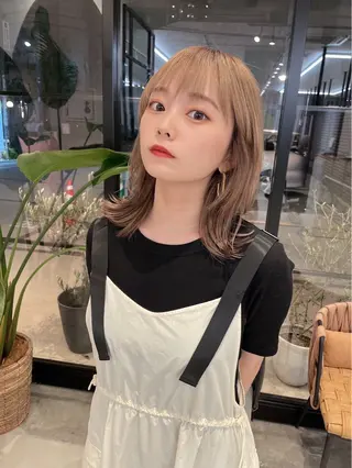 ミディアム すが みさとのヘアスタイル