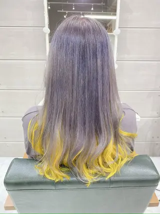 ロング カラー ヘアアレンジ 𝐑𝐈𝐍𝐊𝐀 🐣🩷のヘアスタイル