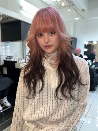 ロング 🎀ハイトーン カラー/宮澤　希🎀のヘアスタイル