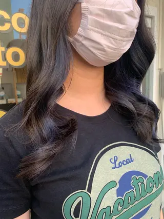 ロング カラー パーマ ヘアアレンジ メンズ キッズ ネイル マツエク・マツパ アイブロウ 🤍韓国風/艶髪🤍 鳥越美羽のヘアスタイル