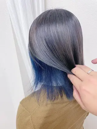 ミディアム カラー ケアブリーチ /髪質 改善/古橋圭史郎のヘアスタイル