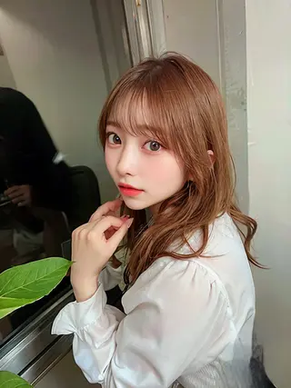 ロング カラー ダブルカラー 新宿のヘアスタイル