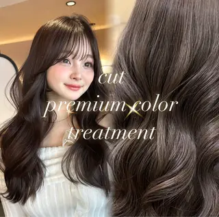 ロング カラー ヘアアレンジ 顔周りcut/ 艶ワンカラー♥ちさきのヘアスタイル