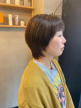 ショート カラー nely所属・kouyo パーマ/ウルフカットのヘアスタイル