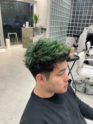 カラー メンズ 無料ショートモデル 募集中❗️秋山ひらいのヘアスタイル