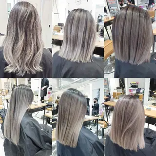 セミロング カラー 艶髪✨ブリーチ職人 井手正康のヘアスタイル