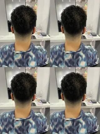 ショート カラー パーマ ヘアアレンジ メンズ 🔥メンズパーマ特 化🔥渡辺一翔🔥のヘアスタイル