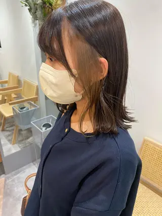 ミディアム カラー 韓国×髪質改善カラー 💎hinaのヘアスタイル