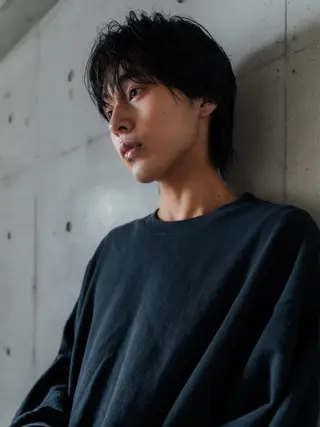 メンズ yumeka🩶ボブ 暖色/透け感カラーのヘアスタイル