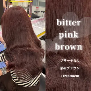 ロング カラー 韓国風艶髪🎀 暖色カラー🤍のヘアスタイル