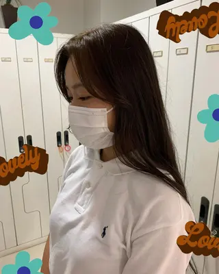 ミディアム ぷつっとボブ/ちゅる ピンク/mika☆のヘアスタイル