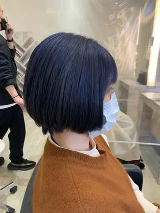 ショート カラー レイヤー／パーマ 西山賢志のヘアスタイル