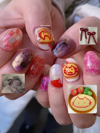ネイル 3dパーツ/流行り 👧shushu❤️のネイルデザイン