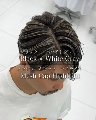 メンズ 白髪ぼかし/白髪 メッシュ/ゆうとのヘアスタイル