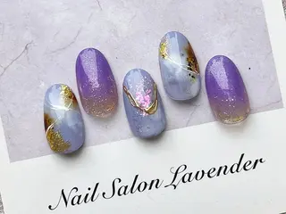 ネイル 佐藤 ニーナ★ラベンダーのネイルデザイン