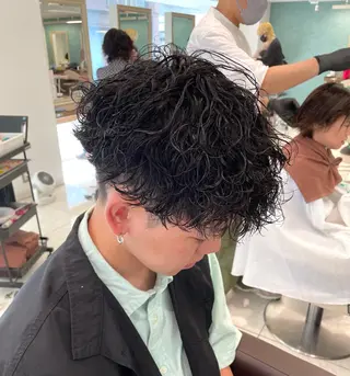 ショート パーマ メンズ 【メンズ特化】 池田大成✂︎のヘアスタイル