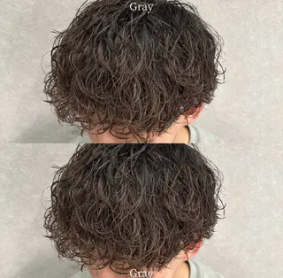 ミディアム パーマ ヘアアレンジ メンズ Mens Salon Gray by NYNY所属・Gray by NYNYのヘアスタイル