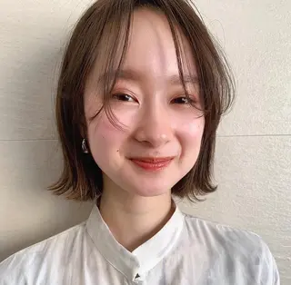 ミディアム カラー 🌱小顔ヘア/ボブ ミディアム/双葉🌱のヘアスタイル