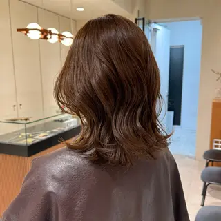 ミディアム カラー 酸性ストレート/ ちさとのヘアスタイル