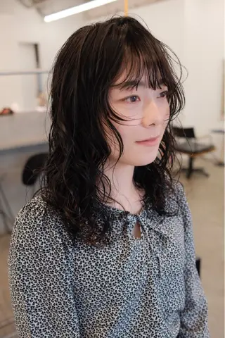 セミロング パーマ 【お洒落パーマ】 Elme　肥塚康汰郎のヘアスタイル