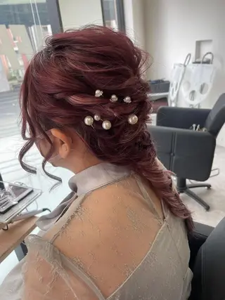 ロング ヘアアレンジ 下妻 カラーエクステ難波のヘアスタイル