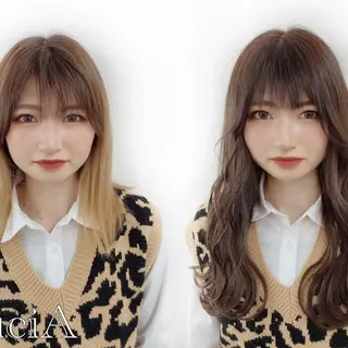 ロング カラー ヘアアレンジ LuciA/エクステ カラーのヘアスタイル