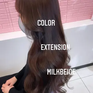 ロング カラー エクステ🩵ブリーチ 韓国ヘア🩵KAEのヘアスタイル