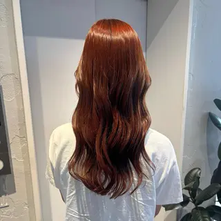 ロング カラー りあの🎀 /暖色カラー🍒のヘアスタイル