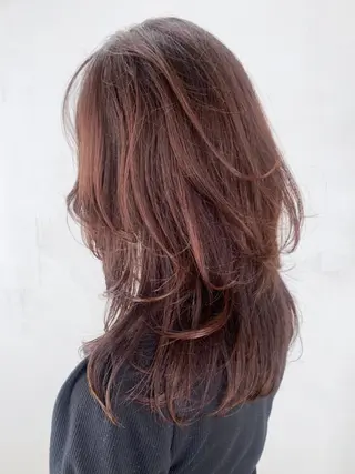 セミロング カラー パーマ ヘアアレンジ ITbyALBUM 中野店のヘアスタイル