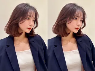 カラー eve🐰束間まつ毛 /透明感カラーのヘアスタイル