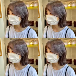 ショート カラー 大人可愛い透明感🌟 小顔・韓国髪🌟野中のヘアスタイル