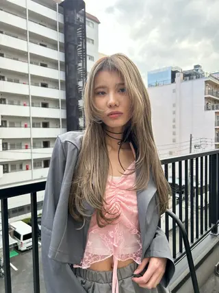 ロング カラー メイ🩰wカラー/ お呼ばれヘアのヘアスタイル