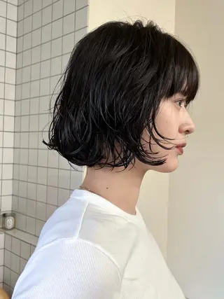 ショート パーマ ボブパーマ/パーマ ウルフパーマのヘアスタイル