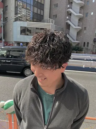 ショート パーマ メンズ 💈メンズパーマ💈 ナカザワ リョウのヘアスタイル