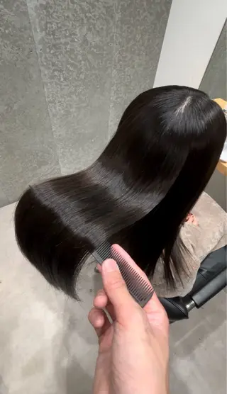 セミロング カラー 髪質改善ヘアケア 艶髪特化/上田のヘアスタイル