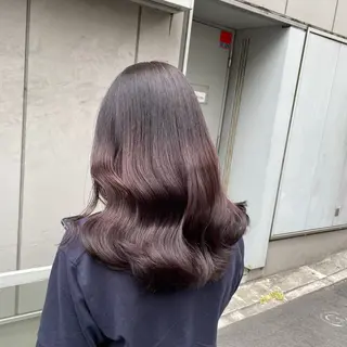セミロング カラー 大人っぽ♡上品な暖色 ♡ブリーチなし♡のヘアスタイル