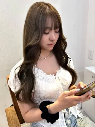 ロング カラー 盛れる顔まわり✨🎀 モテカラー別所好葉のヘアスタイル