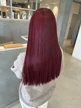 カラー YUME/ ブリーチ／ハイライトのヘアスタイル