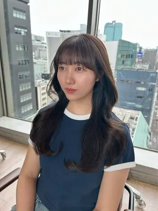 ロング 🎀大竹美侑／顔まわ りカット／レイヤーのヘアスタイル