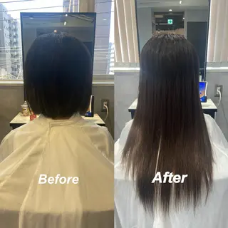 セミロング プルエクステ/インナ ーカラー🦊はるなのヘアスタイル