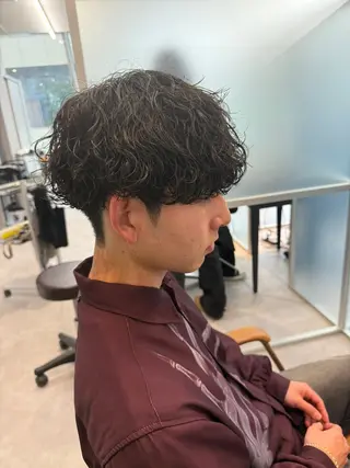 ミディアム パーマ メンズ メンズパーマ職人/ 天神/tatsukiのヘアスタイル