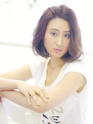 ミディアム hair create Conté所属・富岡 俊行のヘアスタイル