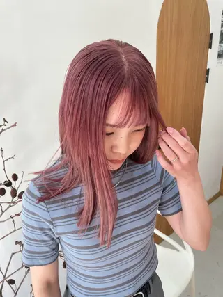 セミロング カラー パーマ ヘアアレンジ メンズ tatsumi/ボブ ウルフ/レイヤーのヘアスタイル