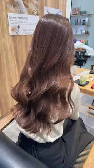 ロング 艶カラー /顔周り◎ 小川泰輝💍のヘアスタイル