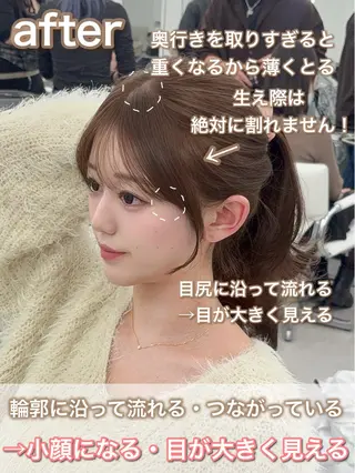 ロング カラー 韓国ヘア/レイヤー/ 顔まわり足立遥奈のヘアスタイル