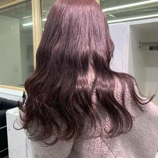ロング カラー 韓国🤍ワンホンヘア みかん🇨🇳のヘアスタイル